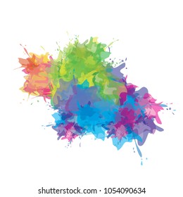 Watercolor splash background.