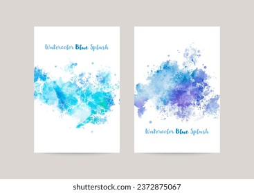 fondo de salpicadura de color de agua, plantilla de diseño de tarjeta vector
