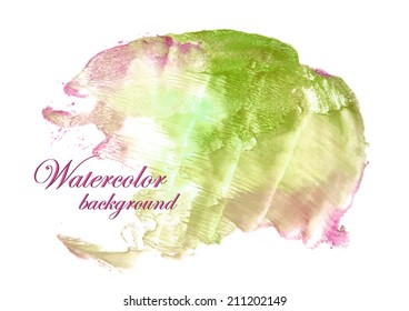 Watercolor splash background. Vector eps 10.