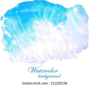 Watercolor splash background. Vector eps 10.