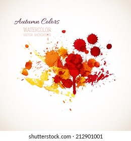 Watercolor splash background, vector illustration