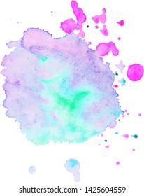 Watercolor splash banner. Watercolor background. 