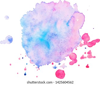 Watercolor splash banner. Watercolor background. 