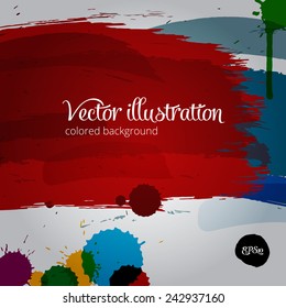 Watercolor splash bright elements for your design