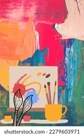 watercolor splash and brush stroke background for modern backdrop