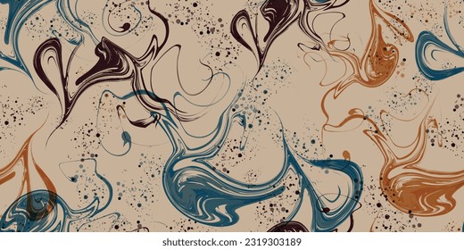 Watercolor splash fabric fashion. Repeatable background. Trendy fabric prints. Vector illustration