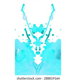 Watercolor splash isolated on white background. Vector illustration.