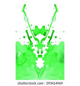 Watercolor splash isolated on white background. Vector illustration.