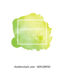 Watercolor splash logo idea