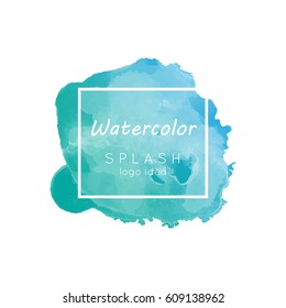 Idea del logotipo de bienvenida de color agua