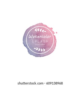 Watercolor splash logo idea