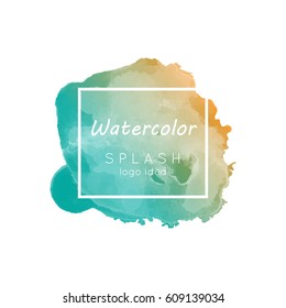 Watercolor splash logo idea