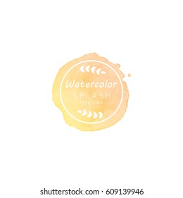 Watercolor splash logo idea