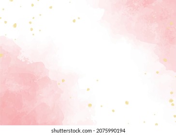 watercolor splash pink and gold glitter background digital painting