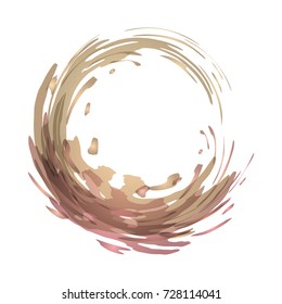 Watercolor splash ring. Vector illustration