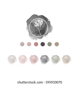Watercolor splash set