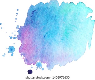 Watercolor splash. Watercolor stain banner. 