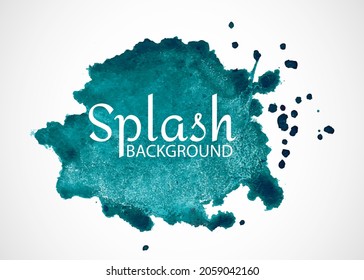 Fondo vectorial de salpicadura de color de agua, Fuente de agua, Vector de acuarela artesanal