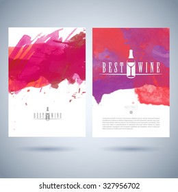 watercolor splash vector creative wine list cover pattern with stamp on conceptual watercolor scene handy for any project where a platter of colour makes the difference watercolor splash colour rose c