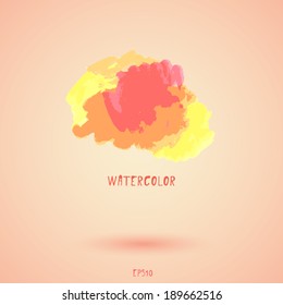 Watercolor splash. Vector illustration.