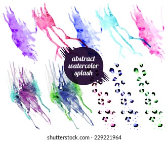 watercolor splashes