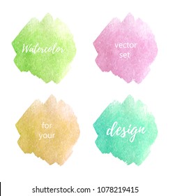Watercolor splashes set 