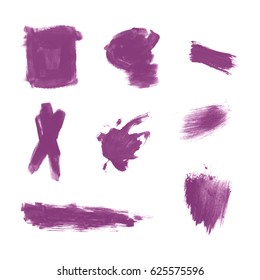 Watercolor splashes. Set of watercolor stains. Paint spots. Vector illustration
