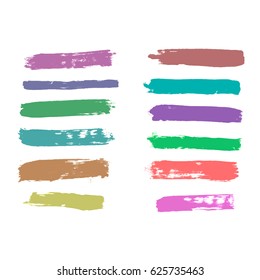 Watercolor splashes. Set of watercolor stains. Paint spots. Vector illustration