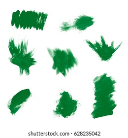 Watercolor splashes. Set of watercolor stains. Paint spots. Vector illustration