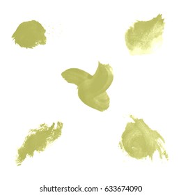 Watercolor splashes. Set of watercolor stains. Paint spots. Vector illustration