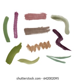 Watercolor splashes. Set of watercolor stains. Paint spots. Vector illustration