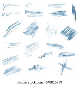 Watercolor splashes. Set of watercolor stains. Paint spots. The black. Illlustration