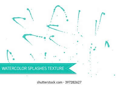 Watercolor splashes texture effect. Grunge texture design. Distressed Effect. Grunge Background. Vector textured effect. Vector illustration. For creative vintage designs.