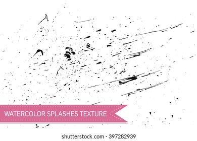 Watercolor splashes texture effect. Grunge texture design. Distressed Effect. Grunge Background. Vector textured effect. Vector illustration. For creative vintage designs.