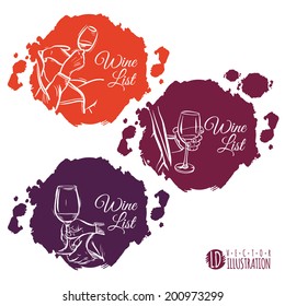 Watercolor splatter on white background. vector design