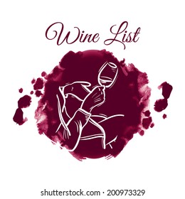 Watercolor splatter on white background. vector design