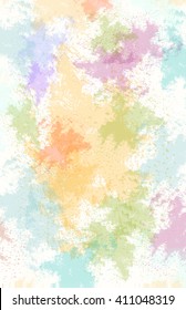 Watercolor splatter, pastel spot. Colorful vector background, hand drawn illustration.