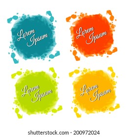 Watercolor splatters on white background. vector design