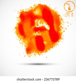 Watercolor splatters. Vector