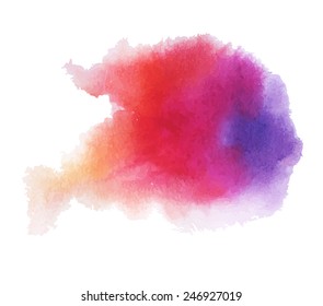 Watercolor splatters.  Vector illustration.