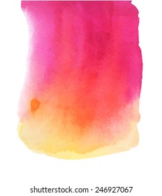 Watercolor splatters.  Vector illustration.