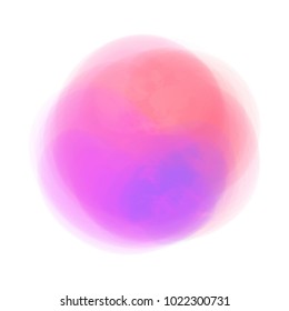 Watercolor spot. Colored aquarelle blotch on isolated background. Backdrop for design. Greeting card. Art creation. Doodle for inscriptions Watercolour splotch. Bright blur stain. Abstract background