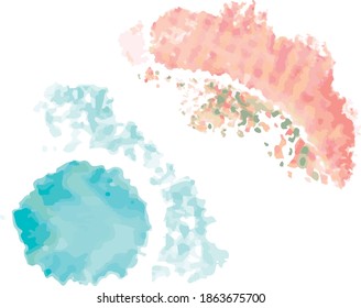 Watercolor spot hand drawn picture splash for background