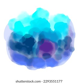 Watercolor spot, isolated on a white background.   Hand-drawn illustration. Vector
