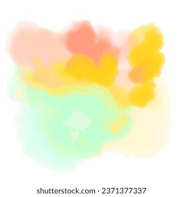 Watercolor spot, isolated on a white background.   Hand-drawn illustration.  Vector