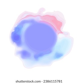 Watercolor spot, isolated on a white background.   Hand-drawn illustration.  Vector