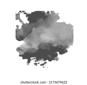 Watercolor spot on isolated white background. Aquarelle stain