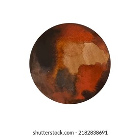 Watercolor spot on isolated white background. Aquarelle stain