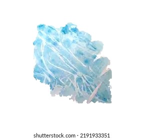 Watercolor spot on isolated white background. Aquarelle stain
