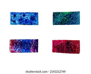 Watercolor spot on isolated white background. Set. Aquarelle stain